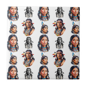 Indianerstamm-Musterdesign  Fliese