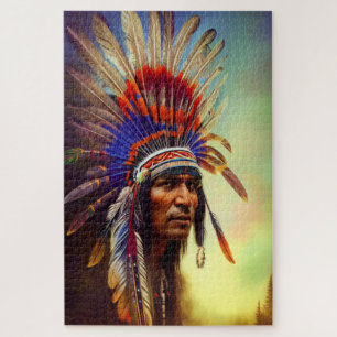 Indianerstamm Ojibwe-Puzzle Puzzle