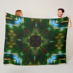 Indianerstammschild Mandala Quilt Fleecedecke