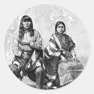 Indianersticker Runder Aufkleber