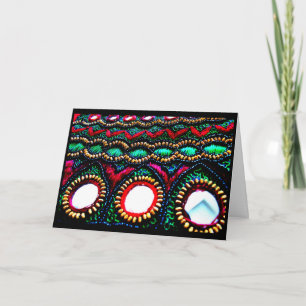 Indianerstickerei Karte