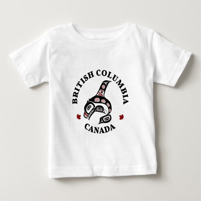 Indianerwal Red Haida Orca Killer Baby T-shirt (Vorderseite)