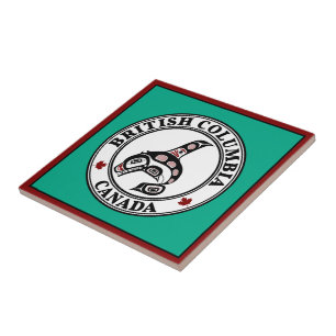 Indianerwal Red Haida Orca Killer Fliese