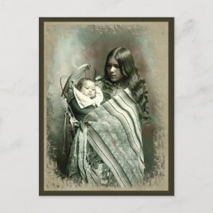 Indianerweibchen - Postkarte