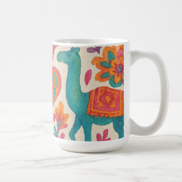 indianisch-böhmische Sinti und Roma-Stil Aquarell Kaffeetasse