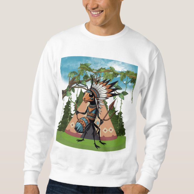 Indianisch-Inspirierte Ameise Sweatshirt (Vorderseite)
