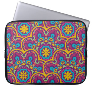 Indianische ethnische nahtlose Mandalas wiederhole Laptopschutzhülle