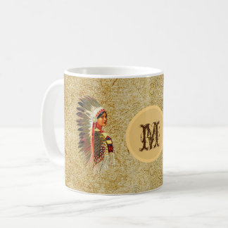 Indianische Prinzessin. Monogrammiert Kaffeetasse