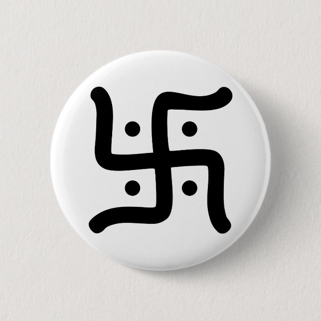 Indianische Traditionskirche des rückwärtigen Swas Button (Vorderseite)