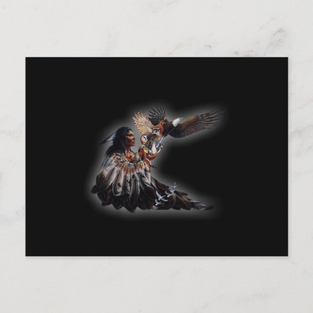 Indianischer Chef Postkarte (Vorderseite)