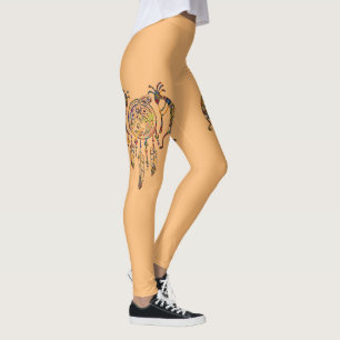 Indianischer Kokopelli-Wal-Traumfänger 2 Leggings