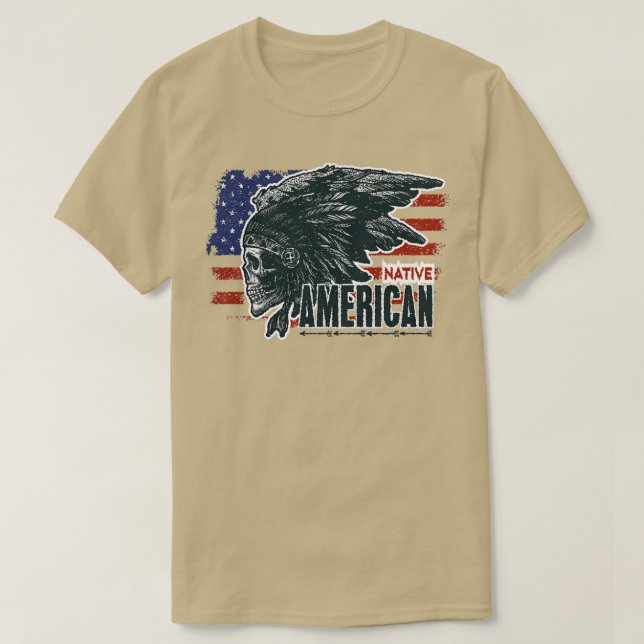 Indianischer Schädel 5 T-Shirt (Design vorne)