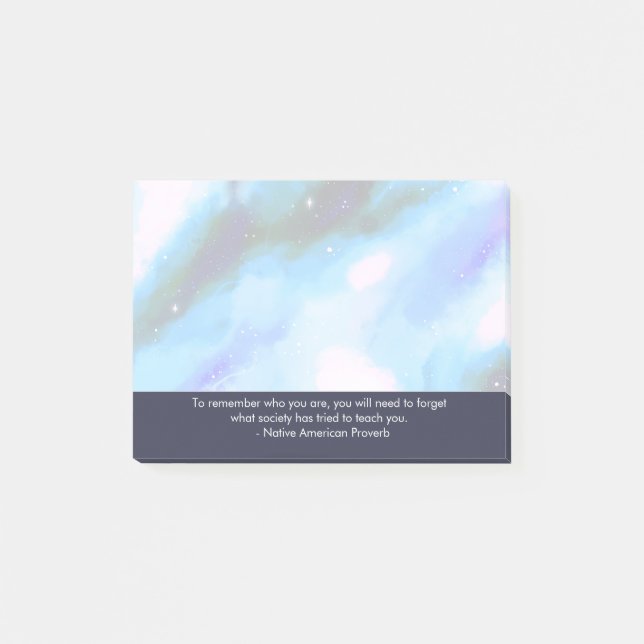 Indianisches amerikanisches Sprichwort Inspiration Post-it Klebezettel (Vorderseite)
