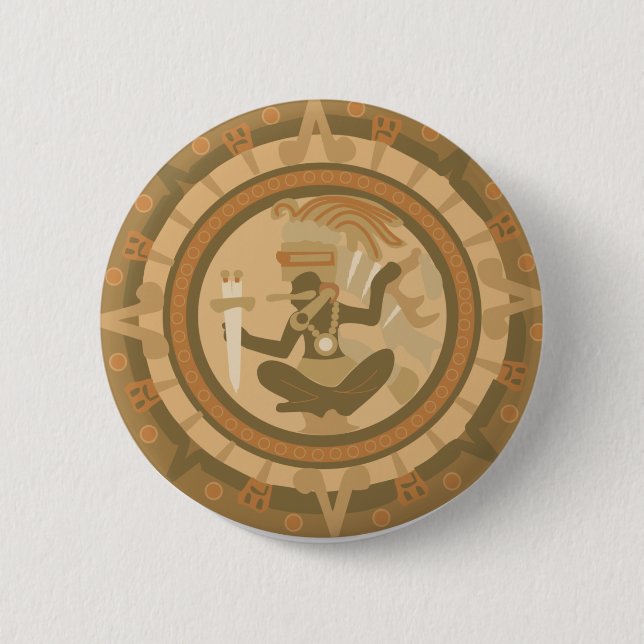 Indianisches Design der Native Americans Button (Vorderseite)
