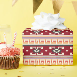 Indianisches geometrisches Muster Geschenkpapier
