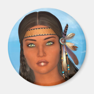 Indianisches Mädchen Magnet