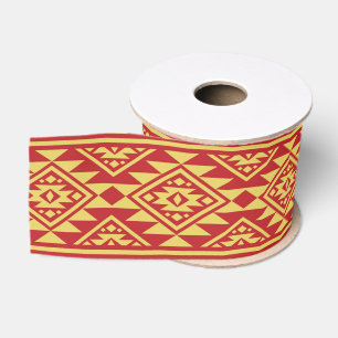 Indianisches mexikanisches Stammes-Geometrisches M Ripsband