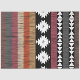 Indianisches Muster für farbenfrohe Linien Seidenpapier