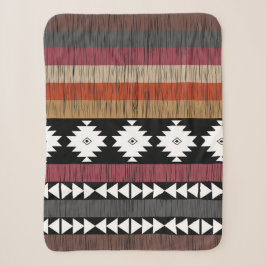 Indianisches Muster für farbenfrohe Linien Sherpadecke