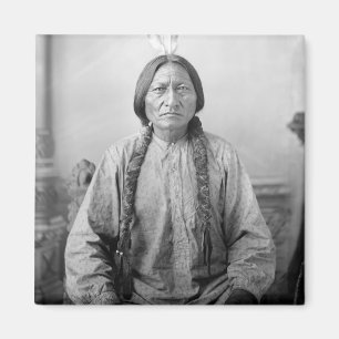 Indianisches Symbol: Lakota-Anführer Sitting Bull Magnet