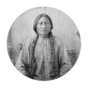 Indianisches Symbol: Lakota-Anführer Sitting Bull Schneidebrett