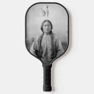 Indianisches Symbol: Lakota-Führer Sitting Bull Pickleball Schläger