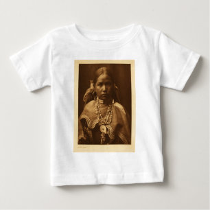 Indianisches Vintage-Porträt eines Ureinwohners Am Baby T-shirt