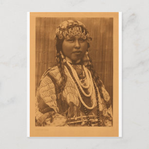 Indianisches Vintage-Porträt eines Ureinwohners Am Postkarte
