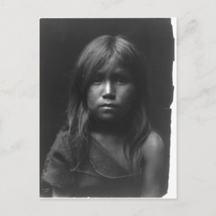 Indianisches Vintage-Porträt eines Ureinwohners Am Postkarte