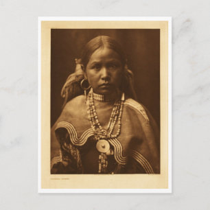 Indianisches Vintage-Porträt eines Ureinwohners Am Postkarte