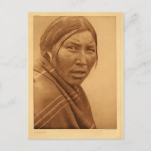 Indianisches Vintage-Porträt eines Ureinwohners Am Postkarte