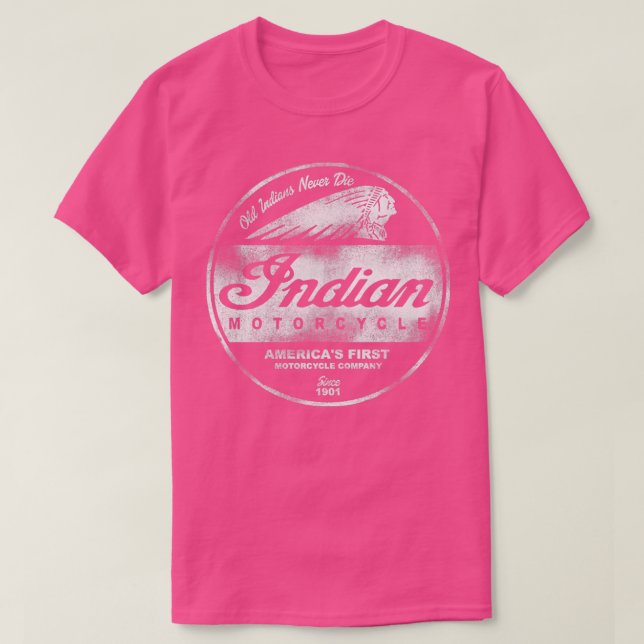 Indiann Motorrad Vintag Sign TShirt (Design vorne)
