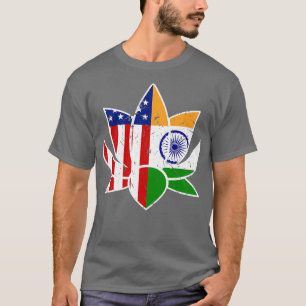 IndianProud Indien Flagge USA T-Shirt