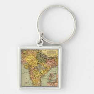 IndiaPanoramic MapIndia Schlüsselanhänger