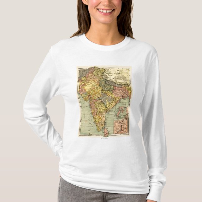IndiaPanoramic MapIndia T-Shirt (Vorderseite)