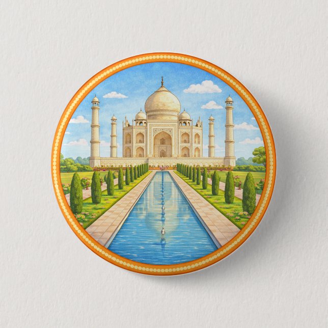 India's Taj Mahal Button (Vorderseite)