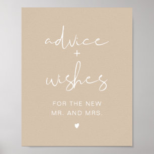 INDIE Bohemisch Beige Beratung & Wünsche Unterschr Poster