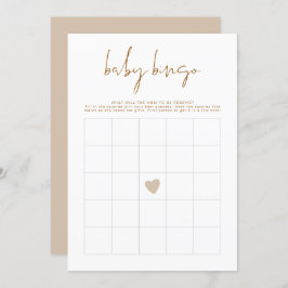 INDIE Bohemisch Earth Toned Baby Shooter Bingo Car Einladung