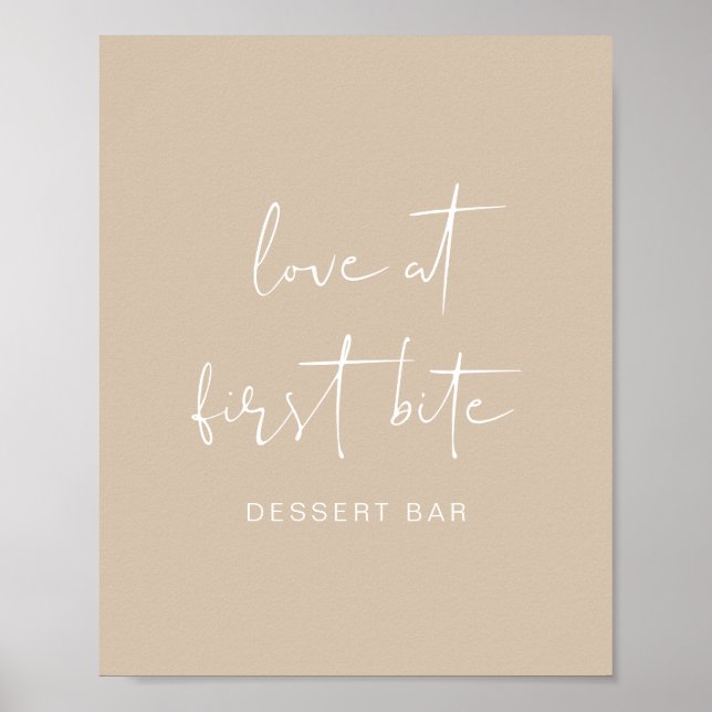 INDIE Bohemisch Earth Tonge Beige Dessert Bar Poster (Vorne)
