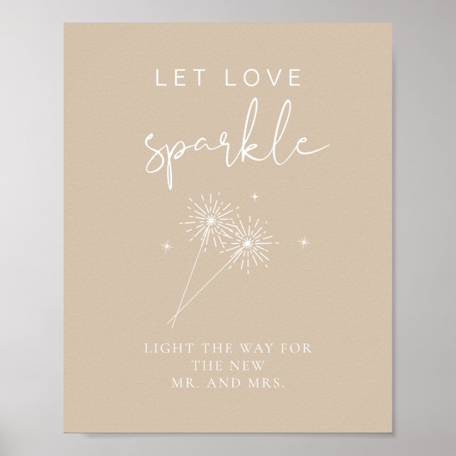 INDIE Bohemisch Wedding Sparkler Poster abschicken (Vorne)