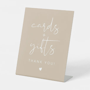 INDIE Bohemische Beige Cream Cards & Gifts Sockelschild