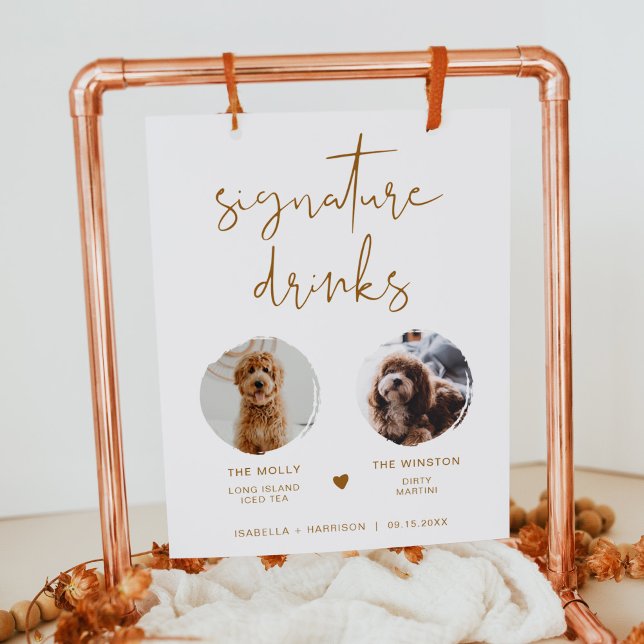 INDIE Boho 2 Foto Pet Signature Drink Poster (Von Creator hochgeladen)