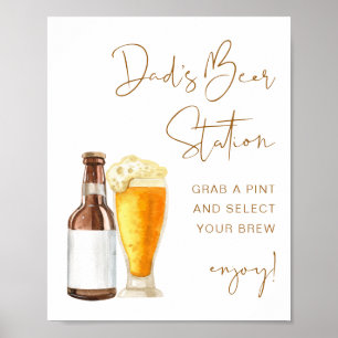 INDIE Boho Baby Dusche Vater Beer Station Schild
