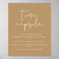 INDIE Boho Baby Shower Time Kapsel Zeichen