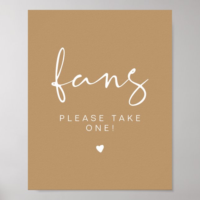 INDIE Boho Beige Bitte nehmen Sie ein Fan Wedding  Poster (Vorne)