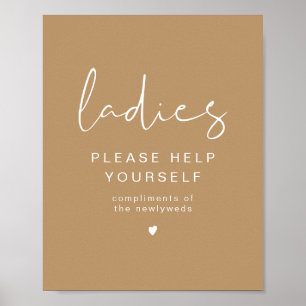 Indie Boho Beige Damen-Badezimmer-Kosmetikposter Poster
