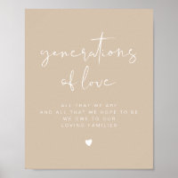 INDIE Boho Beige Generationen von Liebe Wedding Si