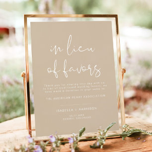 INDIE Boho Beige Lieu der Lieblings-Hochzeit Poster
