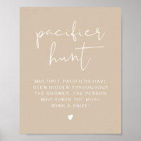 INDIE Boho Beige Schnuller Hunt Baby Showspiel Po