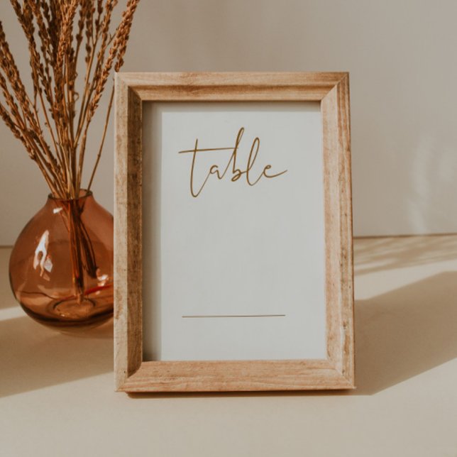 INDIE Boho Burnt Orange Wedding Blank Tischnummer (Von Creator hochgeladen)